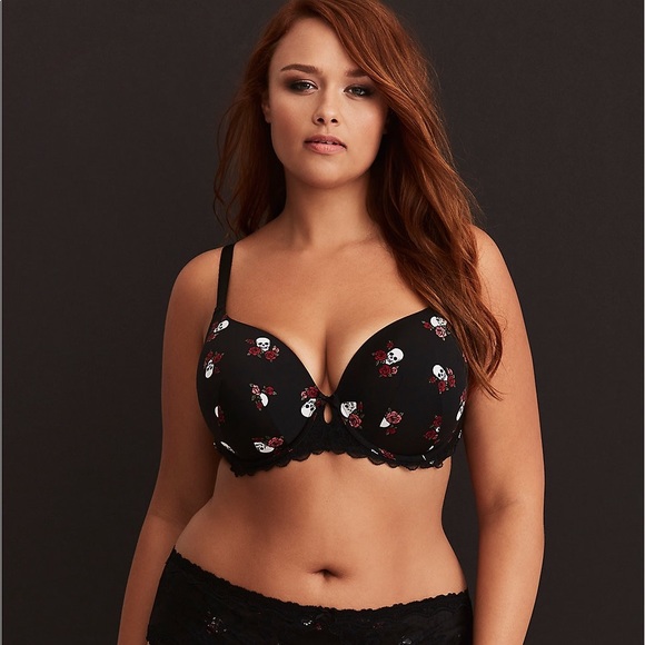 torrid Other - Torrid Skull Roses Print T-Shirt Bra 38B